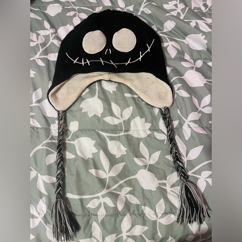 Vintage Reversible Jack Skellington beanie